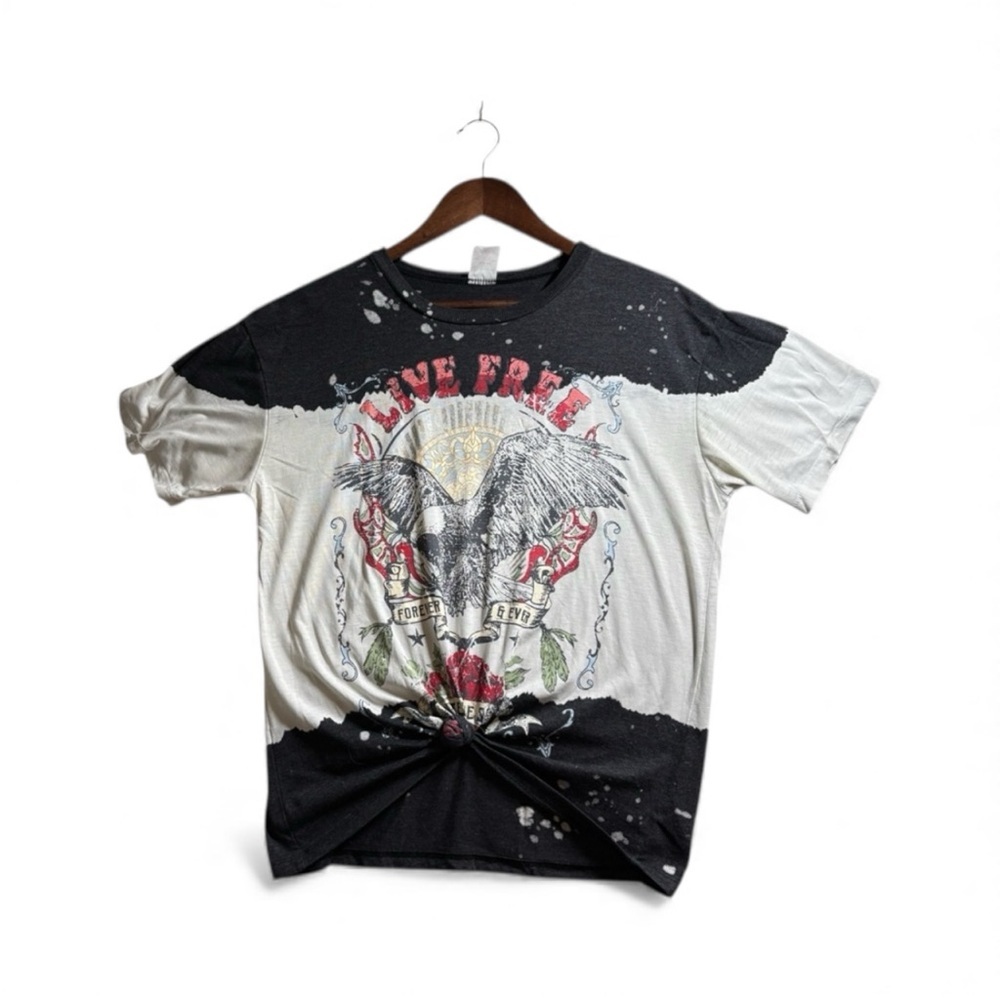 No Boundaries American Eagle Live Free Graphic Tee T Shirt Women’s Size Medium